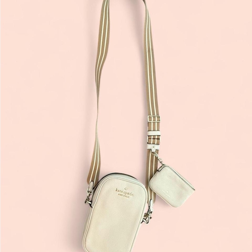 Kate Spade Cream Crossbody Bag with Adjustable Strap